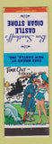 Matchbook Cover - Castle Cigar Store New Castle IN hillbilly