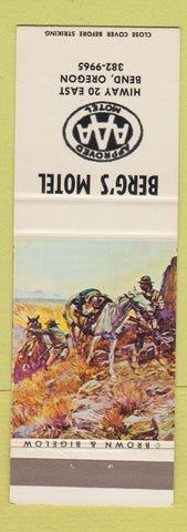 Matchbook Cover - Berg's Motel Bend OR