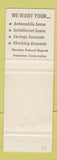 Matchbook Cover - Oconee State Bank Watkinsville GA