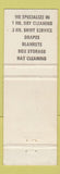 Matchbook Cover - One Hour Martinizing Cleaners Pittsburgh PA