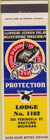Matchbook Cover - Moose Lodge Grayling MI