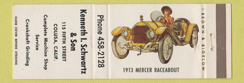 Matchbook Cover - Kenneth Schwartz Machine Shop Colusa CA #1
