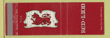 Matchbook Cover - Red Lion Waco TX restaurant