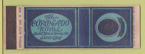 Matchbook Cover - Coronado Hotel St Louis MO