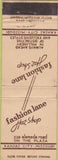 Matchbook Cover - Fashion Lane Hat Shop Kansas City MO