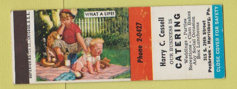 Matchbook Cover - Harry Cassell Catering Penbrook Harrisburg PA