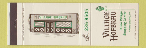 Matchbook Cover - Village Hofbrau Harrisburg PA