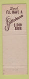 Matchbook Cover - Gettelman Beer Hepfner's Bowling Brookfield WI