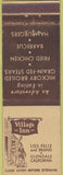 Matchbook Cover - Village Inn Glendale CA
