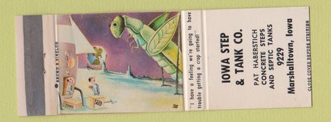 Matchbook Cover - Iowa Step and Tank Marshalltown IA