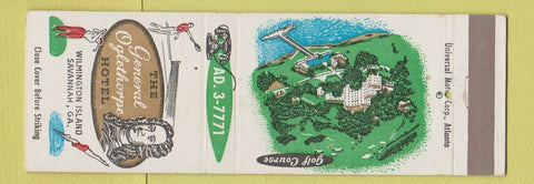 Matchbook Cover - General Oglethorpe Hotel Savannah GA