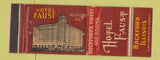 Matchbook Cover - Hotel Faust Rockford IL