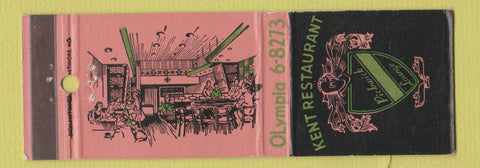 Matchbook Cover - Kent Restaurant Pickwick Lounge Wilmington DE