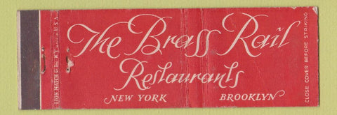 Matchbook Cover Brass Rail Restaurant New York City Brooklyn NY WEAR Full Length