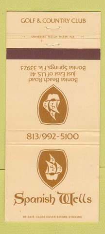 Matchbook Cover - Spanish Wells Golf Country Club Bonita Springs FL 30 Strike