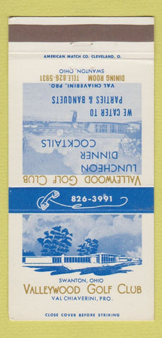 Matchbook Cover - Valleywood Golf Club Swanton OH 30 Strike