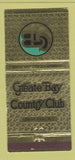 Matchbook Cover - Greate Bay Country Club Somers Point NJ 30 Strike