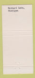Matchbook Cover - Orchard Lake Country Club MI 30 Strike