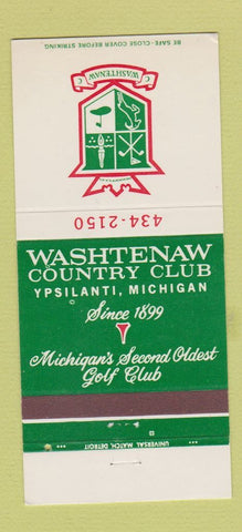 Matchbook Cover - Washtenaw Country Club Ypsilanti MI 30 Strike