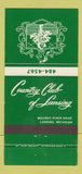 Matchbook Cover - Country Club of Lansing MI 30 Strike
