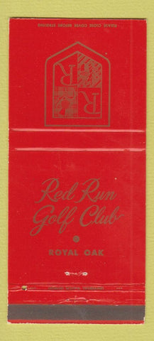 Matchbook Cover - Red Run Golf Club Royal Oak MI 30 Strike