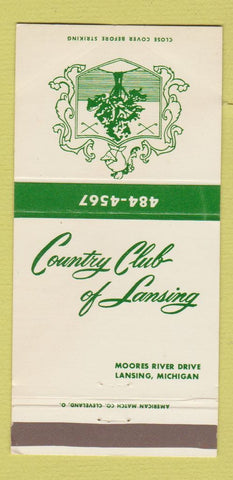 Matchbook Cover - Country Club of Lansing MI 30 Strike