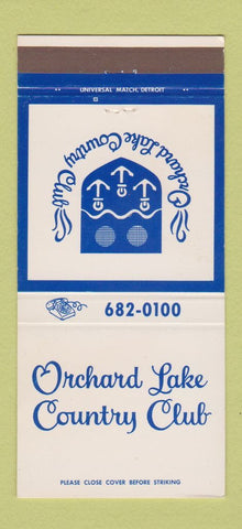 Matchbook Cover - Orchard Lake Country Club MI 30 Strike