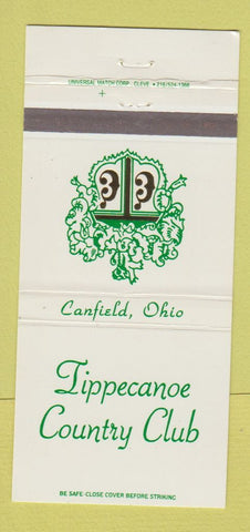Matchbook Cover - Tippecanoe Country Club Canfield OH 30 Strike