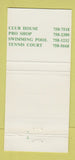 Matchbook Cover - Tippecanoe Country Club Canfield OH 30 Strike