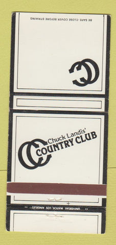 Matchbook Cover - Chuck Landis' Country Club Reseda CA WEAR 30 Strike