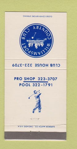 Matchbook Cover - Williamsport Country Club PA? 30 Strike