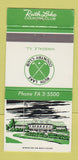 Matchbook Cover - Ruth Lake Country Club Hinsdale IL 30 Strike