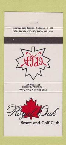 Matchbook Cover - Royal Oak Resort Golf Club Titusville FL 30 Strike