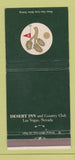 Matchbook Cover - Desert Inn and Country Club Las Vegas NV 30 Strike