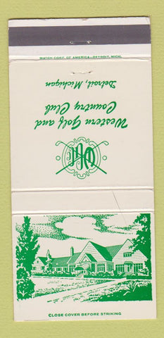Matchbook Cover - Western Golf and Country Club Detroit MI 30 Strike