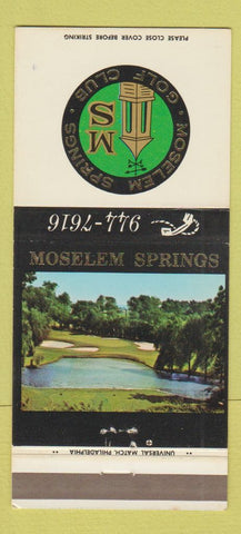 Matchbook Cover - Moselem Springs Golf Club Fleetwood PA 30 Strike