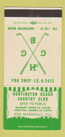 Matchbook Cover - Huntington Beach Country Club CA 30 Strike