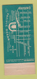Matchbook Cover - Madsen's Restaurant Long Beach CA 21 Strike Feature