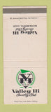 Matchbook Cover - Valley Hi Country Club Sacramento CA 30 Strike