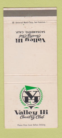 Matchbook Cover - Valley Hi Country Club Sacramento CA 30 Strike