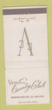 Matchbook Cover - Vestavia Country Club Birmingham AL WEAR 30 Strike