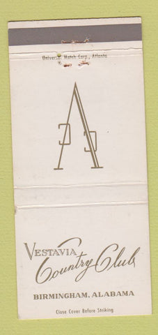 Matchbook Cover - Vestavia Country Club Birmingham AL WEAR 30 Strike