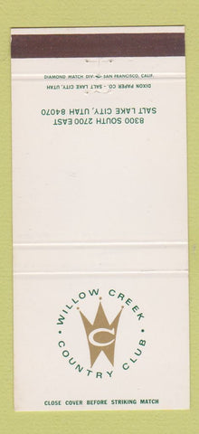Matchbook Cover - Willow Creek Country Club Salt Lake City UT 30 Strike