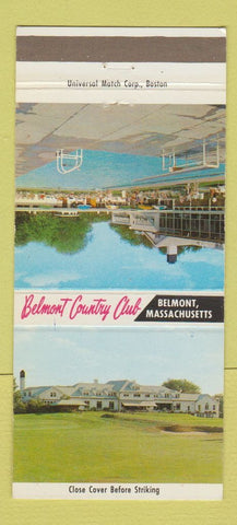 Matchbook Cover - Belmont Country Club Belmont MA 30 Strike