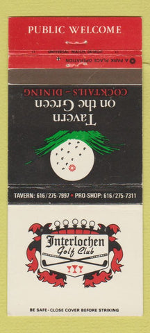 Matchbook Cover - Interlochen Golf Club Traverse City MI 30 Strike