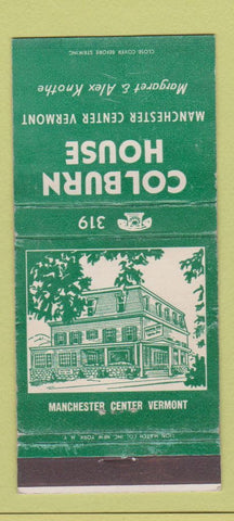 Matchbook Cover - Colburn House Manchester Center VT WEAR 30 Strike