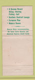 Matchbook Cover - Colburn House Manchester Center VT WEAR 30 Strike