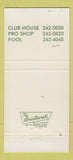 Matchbook Cover - North Shore Country Club Mequon WI 30 Strike