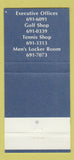 Matchbook Cover - Royal Oak Country Club Dallas TX 30 Strike