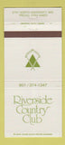 Matchbook Cover - Riverside Country Club Provo UT 30 Strike